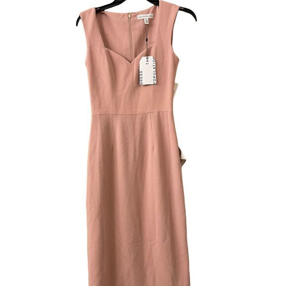 DRESS THE POPULATION Elle Sheath in blush Size XS - Picture 6 of 8